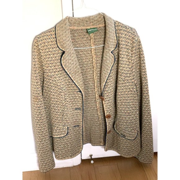 Geiger Other - Geiger Austrian Print Cardigan Blazer Mens 38 (L) Button Up Sweater Multi-Color
